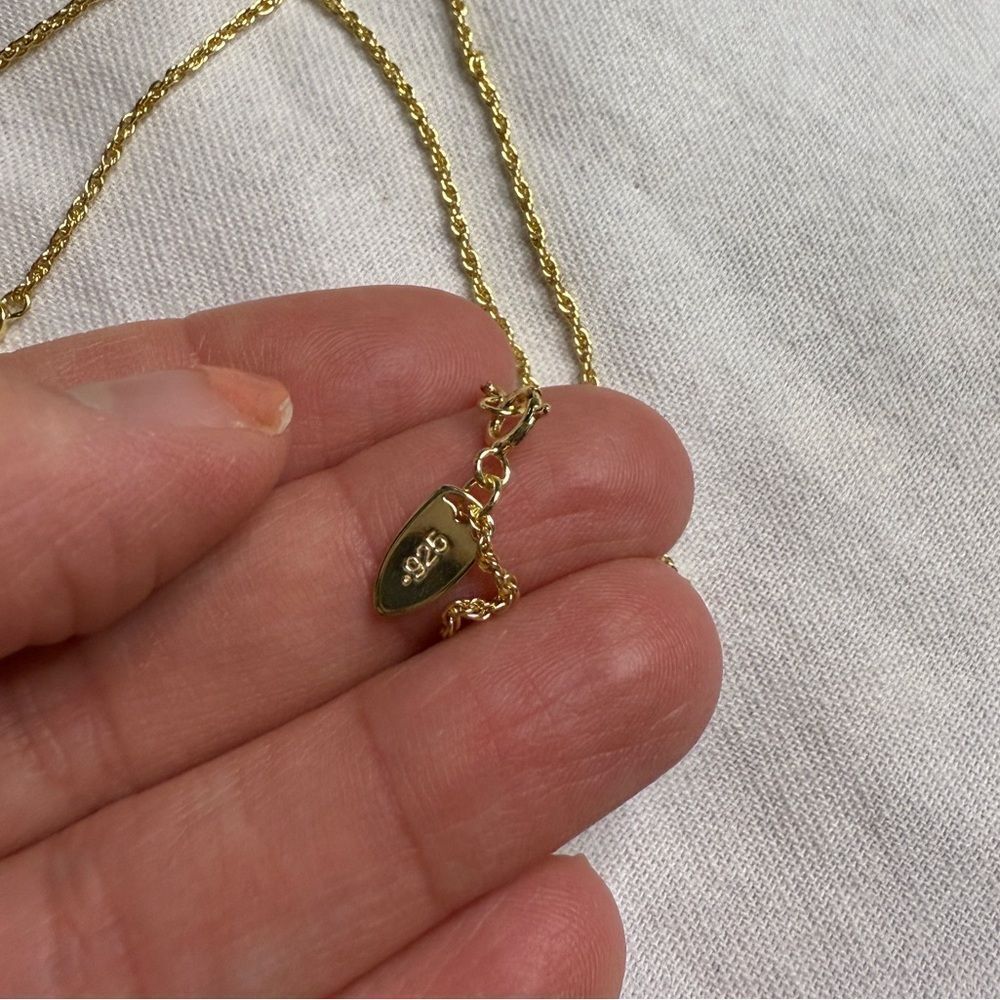 New with Tags Sterling Silver Plated with 14K Gold Verameat Bae Choker Necklace - Picture 4 of 7